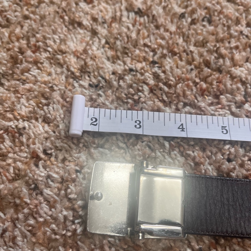 Coach Black Leather Belt with Shiny Silver Buckle - Picture 4 of 5